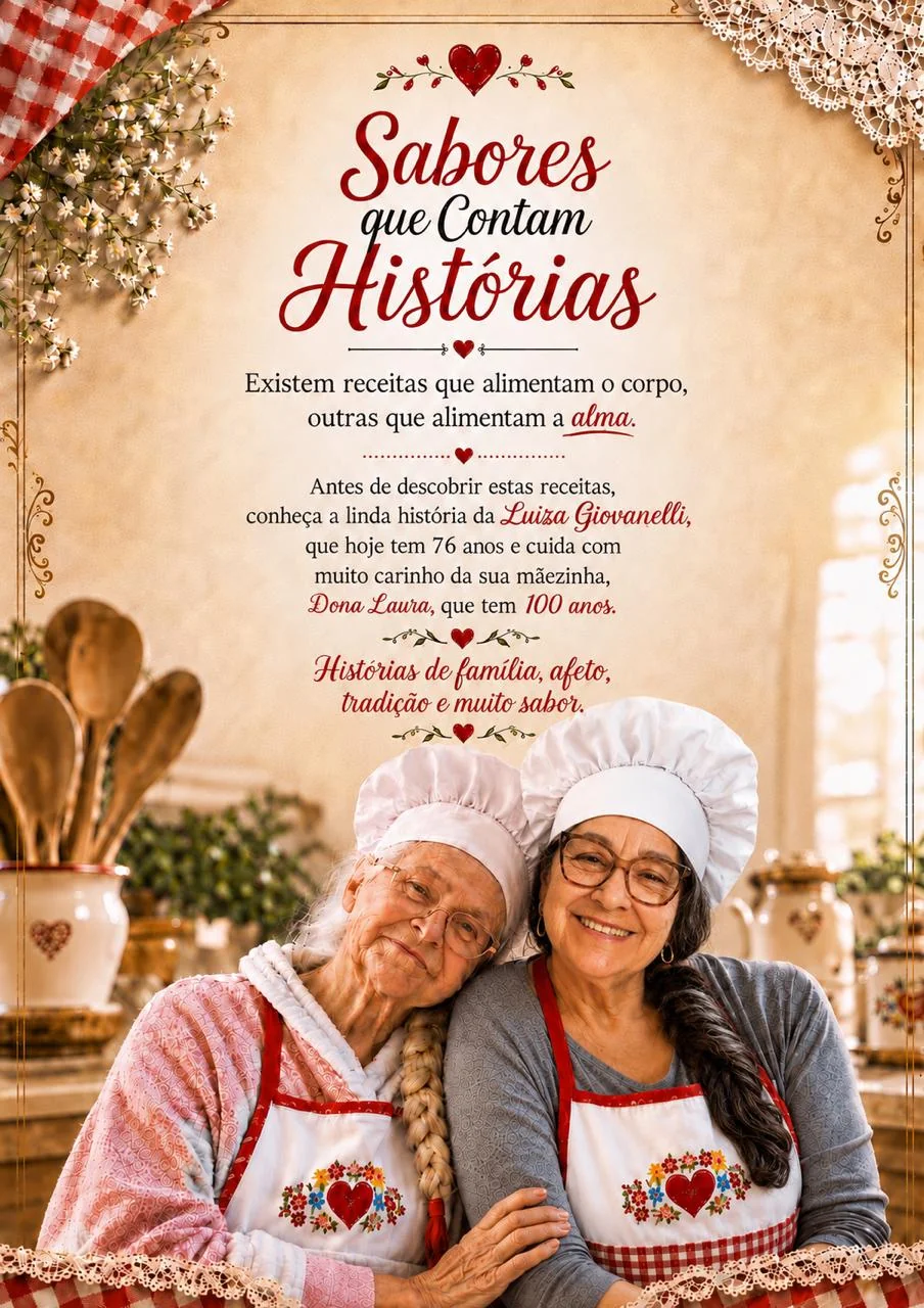 Luiza Giovanelli e sua mãe Dona Laura